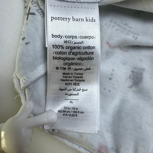 Pottery Barn Kids XL Organic Cotton Pajama Set North Pole Map Print - Picture 15 of 16